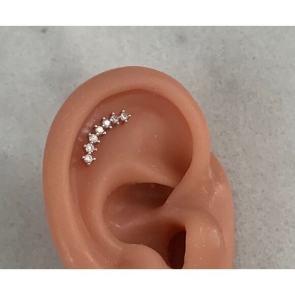 Boutique Jewelry - Silver Crystal Arch Cartilage Earring Brand New